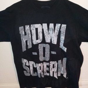 2018 BUSCH GARDENS FL HOWL- 0 - SCREAM , A NEW ERA OF TERROR WOMENS T SHIRT SZ L